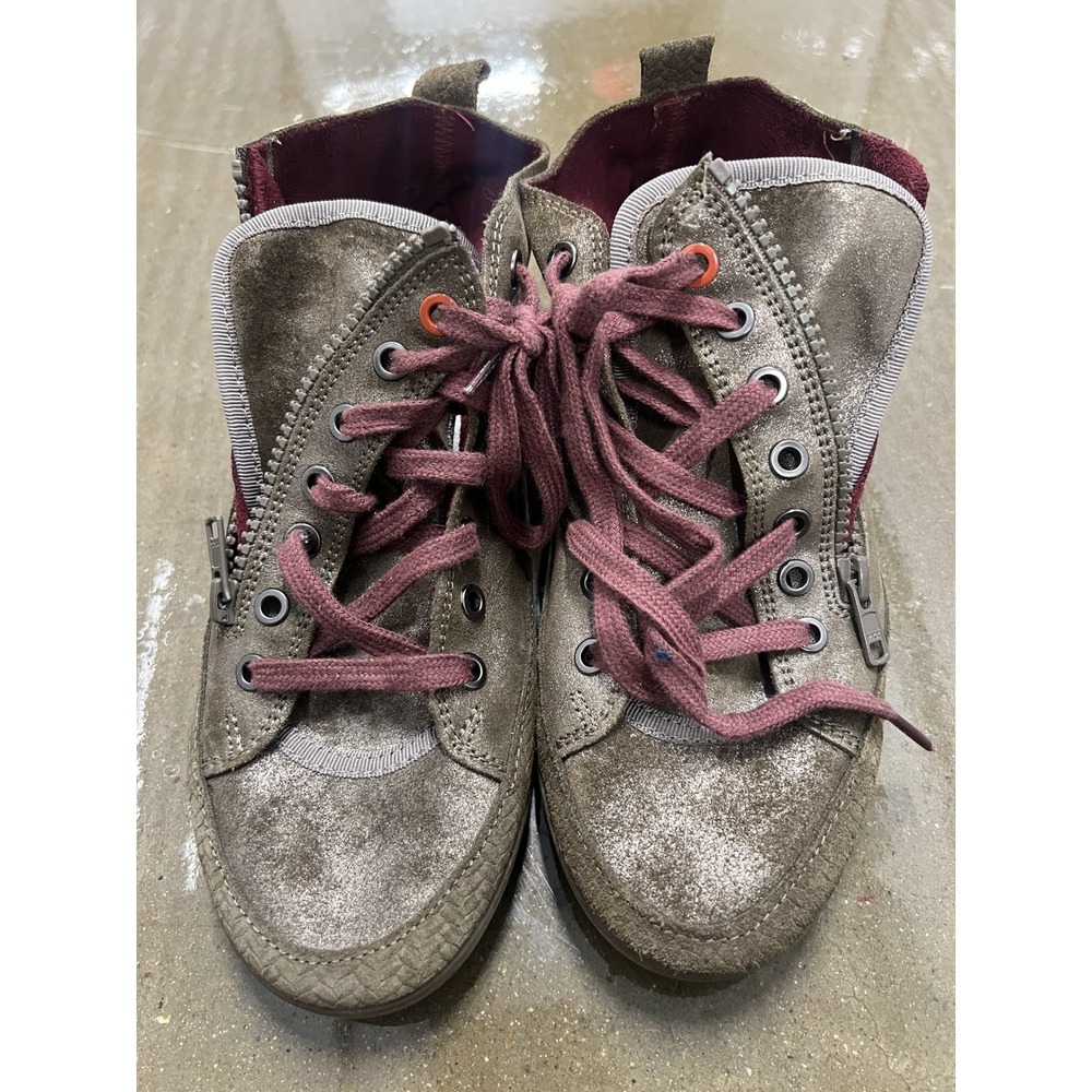 Toni Pons #instint Size 39/40 Womens Metallic Taupe Suede High Top Sneakers — photo 2